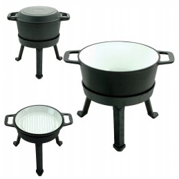 Ketaus medžioklės puodas, emaliuotas, 5l