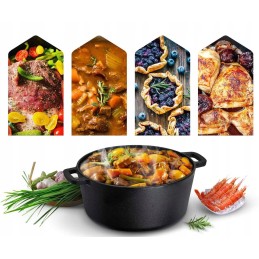 Ketaus medžioklės puodas, emaliuotas, 5l