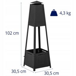 Sodo židinys - 30 x 30 x 100 cm - piramidės formos