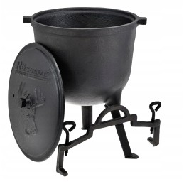 Ketaus katilas 8 litrų, vengriškas medžioklės puodas ugnies kepsniams