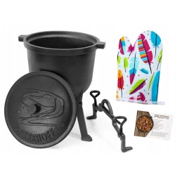 Medžioklinis virdulys, ketaus puodas, 8 litrai