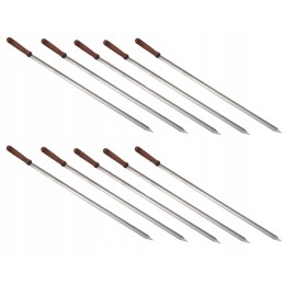 Szampur iešmas šašlykinės kebabo iešmas 60cm nerūdijančio plieno 10 vnt