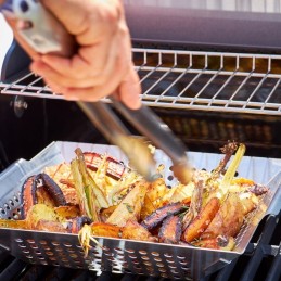 Roesle grilling basket for vegetables bbq perforated steel