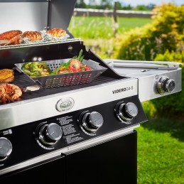Roesle perforeeritud terasest grillkorv köögiviljade grillimiseks