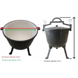 Emaliuotas katilas, ketaus puodas troškiniams, 4 litrai