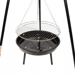 ⭐ Sodo kepsninė su anglimis, stabilus trikojis, 2 viename laužavietė ⭐