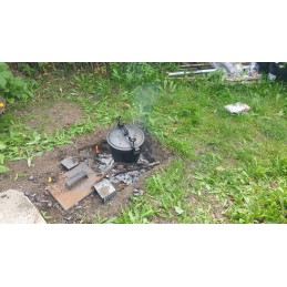 Medžioklės katilas 8 litrai, ketaus kepimo puodas