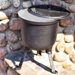 Emaliuotas medžioklės puodas, 4l, skirtas ugniai