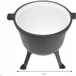 Ketaus katilas, emaliuotas puodas, 4 litrai, stovimas