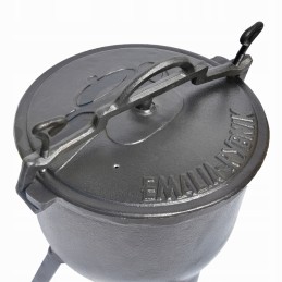 Emaliuotas medžioklės puodas, 4l, skirtas ugniai