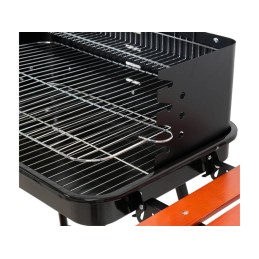 Sodo kepsninė su anglimis, sulankstomos lentynos, ratai, grotelės, 53 cm