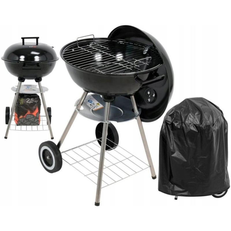 Apvalios anglies kepsninės su dangteliu, grotelės 41cm