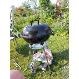 Apvalios anglies kepsninės su dangteliu, grotelės 41cm