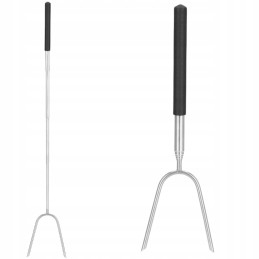 Šakės lazdele, laužo šakutė, sulankstomas, nerūdijančio plieno komplektas, 85,5 cm