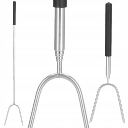 Šakės lazdele, laužo šakutė, sulankstomas, nerūdijančio plieno komplektas, 85,5 cm