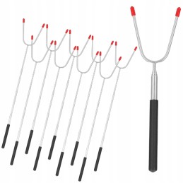 Šakės lazdele, laužo šakutė, sulankstomas, nerūdijančio plieno komplektas, 85,5 cm