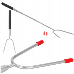 Šakės lazdele, laužo šakutė, sulankstomas, nerūdijančio plieno komplektas, 85,5 cm