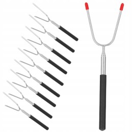 Šakės lazdele, laužo šakutė, sulankstomas, nerūdijančio plieno komplektas, 85,5 cm
