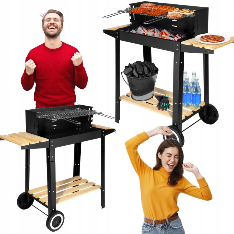 ✅Sodo anglies grilis ant ratukų - paril