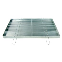 Grilio grotelės 80x50, chromuotos, su židiniu/pelenine