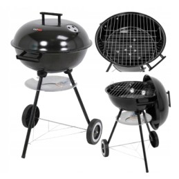 Didelės apvalios anglies kepsninės su tvirta sodo danga