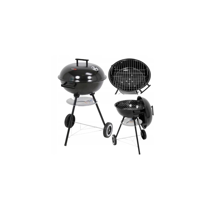 Didelės apvalios anglies kepsninės su tvirta sodo danga