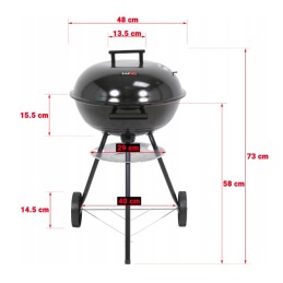 Didelės apvalios anglies kepsninės su tvirta sodo danga