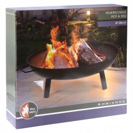 Metalinė sodo laužavietė su rankenomis sodui, skirta 58 cm grilio ugniai