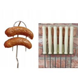 Wo šakės, ugnies lazdos, 6 vnt, 115 nerūdijančio plieno rankena