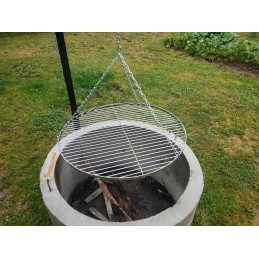 Trikojų grotelių grotelės 80 cm apvalios su grandine tvirtos ir patvarios