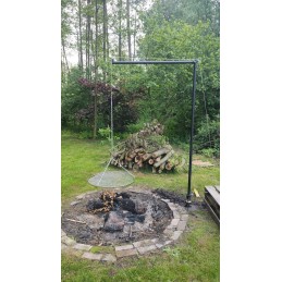 Trikojų grotelių grotelės 80 cm apvalios su grandine tvirtos ir patvarios