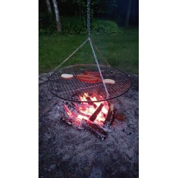 Trikojų grotelių grotelės 80 cm apvalios su grandine tvirtos ir patvarios