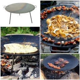 Keptuvė, wok iš storo anglies lakšto + mentelė valymui