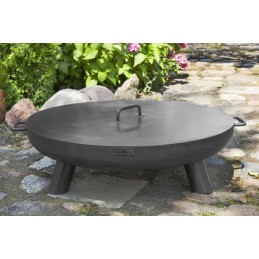 Dangtis apvalių židinių židiniui, dubuo 70 cm, grilis židinys, plieninis