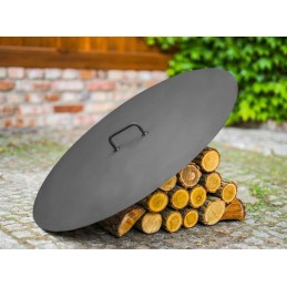 Dangtis apvalių židinių židiniui, dubuo 70 cm, grilis židinys, plieninis