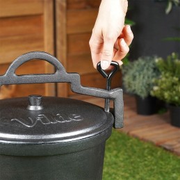 Emaliuotas ketaus puodas ant kojelių su liejiniu dangteliu, 4 l, vilde