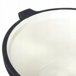 Emaliuotas ketaus puodas ant kojelių su liejiniu dangteliu, 4 l, vilde