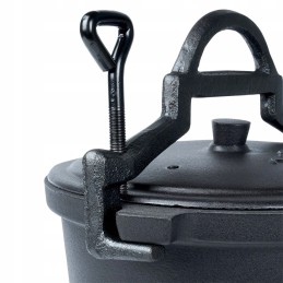 Emaliuotas ketaus puodas ant kojelių su liejiniu dangteliu, 4 l, vilde