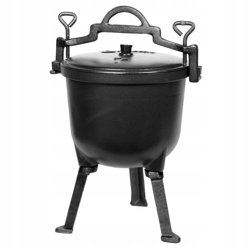 Medžioklinis katilas, ketus, emaliuotas puodas, 4 litrai