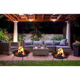 Sodo židinys, skersmuo 47 cm, pagamintas iš ketaus