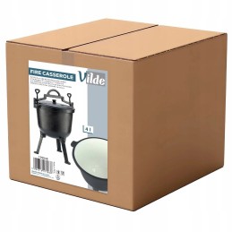 Emaliuotas ketaus puodas ant kojelių su liejiniu dangčiu, 4 l