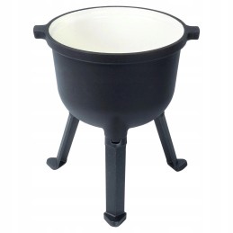 Emaliuotas ketaus puodas ant kojelių su liejiniu dangčiu, 4 l