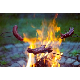 ⭐⭐Šakės laužo lazdos nerūdijančio plieno antgaliai 150 cm 10 vnt + kabykla⭐⭐