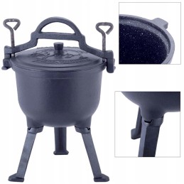 Ketaus medžioklinis virdulys 4l su marmurine danga