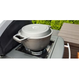 Ketaus puodas 3in1, stovas, keptuvė, 5l