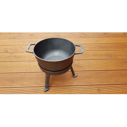 Ketaus puodas 3in1, stovas, keptuvė, 5l