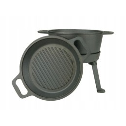 Ketaus puodas 3in1, stovas, keptuvė, 5l