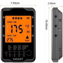 Belaidis virtuvės mėsos termometras su grilio zondu