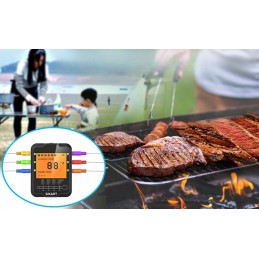 Belaidis virtuvės mėsos termometras su grilio zondu