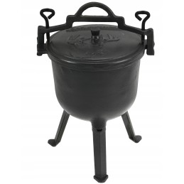 Ketaus katilas 8 litrų, vengriškas medžioklės puodas ugnies kepsniams